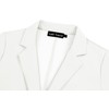 White Blazer Jacket for Women Long Sleeve Notched Lapel Solid