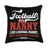 Football Nanny of A Football Player Nanny Definition Throw Pillow