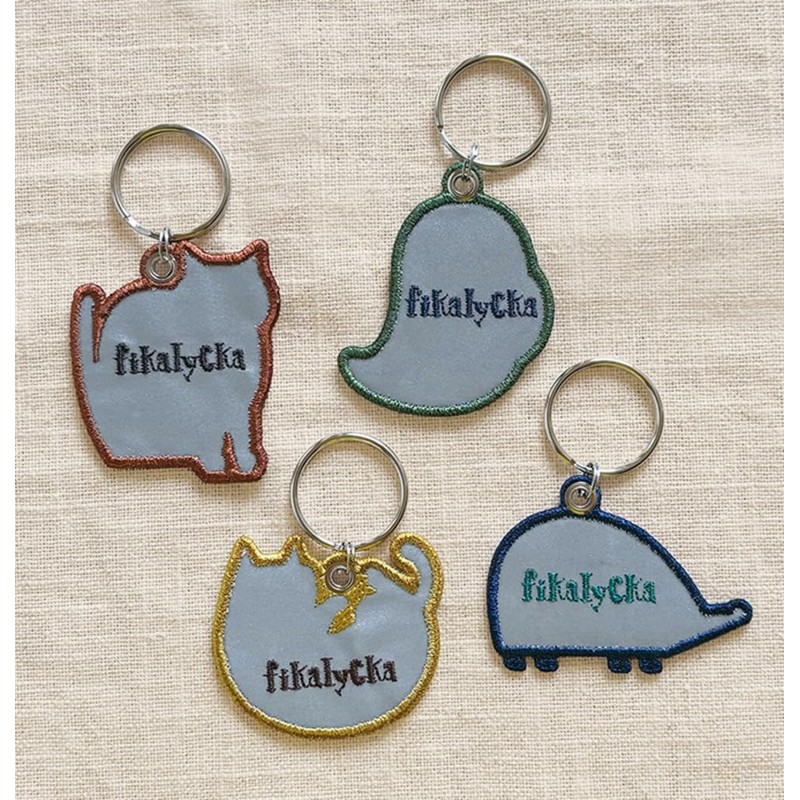 Decoré Corporation Reflective Embroidery Key Ring, CAT Brown, Approx. 2.1