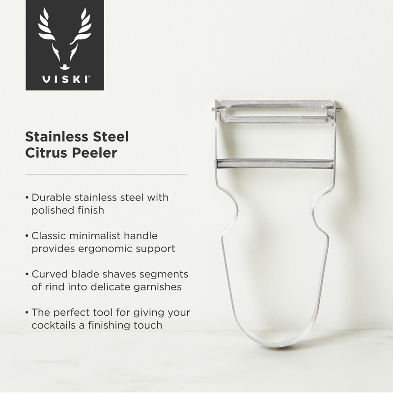 Viski Citrus Peeler Tool, Fruit Peeler for Cocktails, Bar Peeler