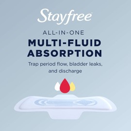 Stayfree Almohadillas regulares ultra finas con alas para mujeres, protección fiable y absorción de humedad femenina, fugas y períodos, 36 unidades