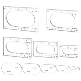 PH PandaHall Pack of 5 Router Templates Oval Inlay Template Acrylic Router Jig Template Transparent Drawing Measuring Tool Decorative Templates for Woodworking Sewing Making Home Supplies