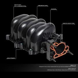 Auto Dynasty OE Style Engine Intake Manifold Upper Kit Compatible with Buick Lesabre/Regal Lumina APV Pontiac Bonneville 3.8L 93-95