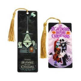 The Nightmare Before Christmas Acrylic Bookmark Set, Unique Movie Figure Bookmarks with Tassels, Gift for Film Fans, Reading Enthusiasts (2pcs Bookmark 7)