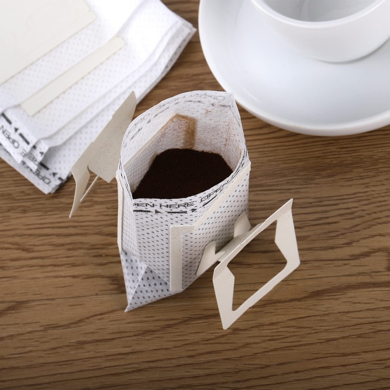 Frcctre 200 Pcs Coffee Filter Paper Bag, Portable Disposable Hanging