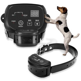 COVONO Electric Dog Fence, Wired Pet Containment System, Aboveground/Underground Installation, 650 Ft Wire, IP66 Waterproof Rechargeable Collar, Shock/Tone Correction Mode, 2 Collars