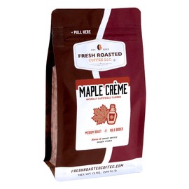 Fresh Roasted Coffee, Maple Crème Flavored Coffee, 12 oz, Medium Roast, Kosher, Ground