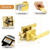 Probrico Entry Door Levers Gold with Different Keys, Heavy Duty