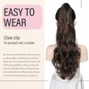 Dcbaboo Ponytail Hairpiece Braid Extension with Clip, Wavy Long Ponytail