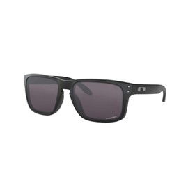 Oakley Men's Holbrook 9102E8 Sunglasses, Matte Black/Prizmgrey, 55