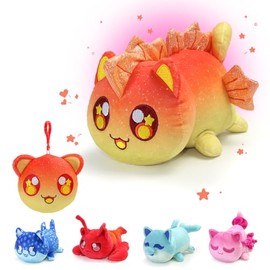 2-PCS 丨 Stingray Cat Plush + Plush Keychain - Under The Sea Cat Collection - 100% Embroidered Plushie - Cat Stuffed Animal Collectible (Stingray Cat)