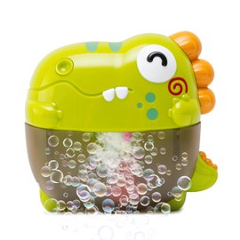 Bath Bubble Machine - Bubble Bath Maker with Lights & Music - Baby Bath Toys Bubble Maker for Bathtub - Dinosaur Toys for Kids 2-4, Strong Suction BPA Free