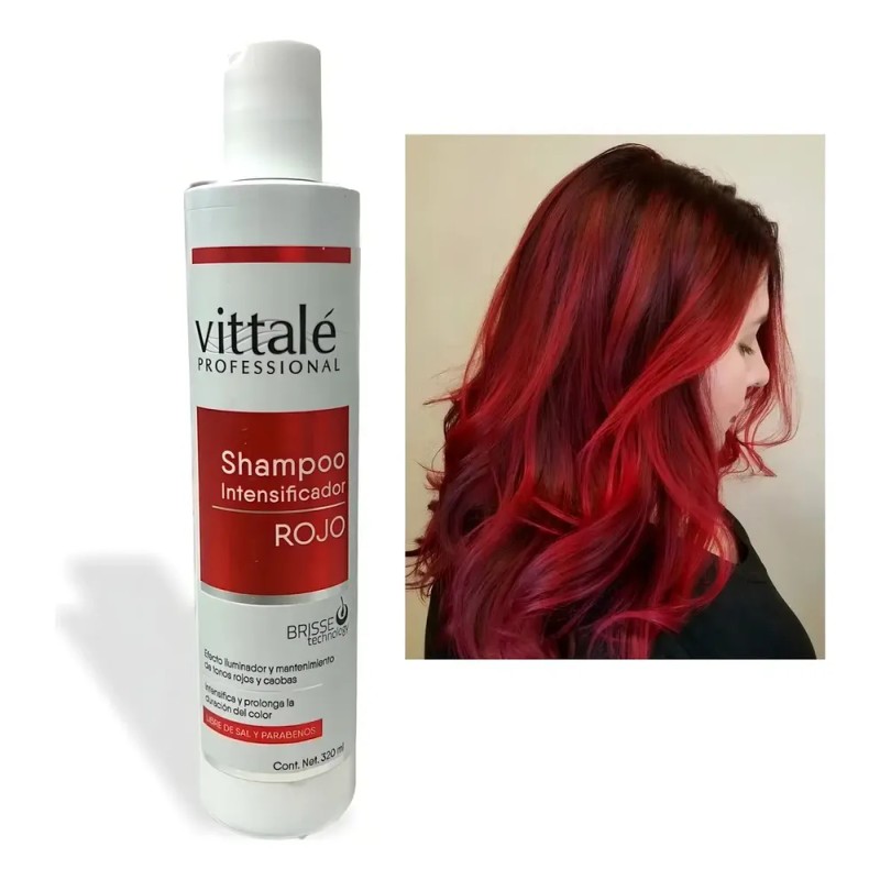 Shampoo Intensficiador De Cabello Rojo Vittale 300ml