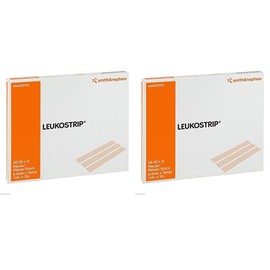 LEUKOSTRIP‚óä Wundnahtstreifen (6,4 x 76mm) 10x3 Streifen (Packung mit 2)