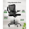 Marsail Drafting Chair, Tall Office Chair with 2D Lumbar Support,