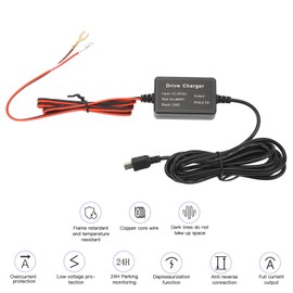 Kit de cableado para Dashcam, flexible, duradero, de 12 V‑30 V a 5 V, kit de cableado universal para navegador GPS para detector de