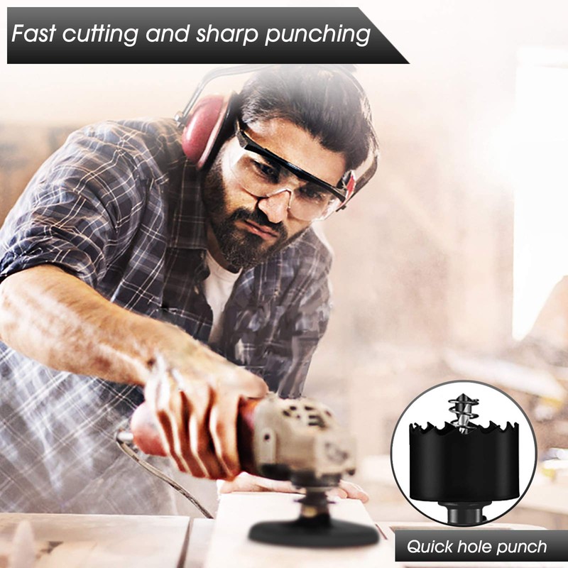 44mm HSS Hole Saw, M42 Bi-Metal Wood Hole Dill Bit,