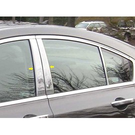 Stainless Polished Chrome Pillar Post Trim 4PC, Compatible with Acura TL 2009-2014 (4-Door, Sedan)