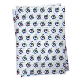 Brainbox Candy - 2 Sheets of 'Scooter' Birthday Wrapping Paper - Gift Wrap for Him Her Men Women - Vespa Illustration - Perfect for Mod's - Folded, Quality Wrap