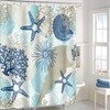 MAYZUS Long Shower Curtain 72 x 78 Inch, Tall Beach
