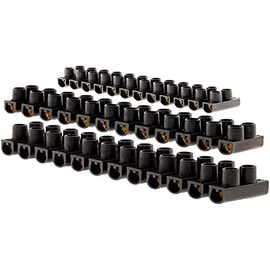 Lot 5 barrettes 3 x 6 mm² + 2 x 10 mm² black