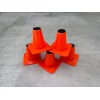 Unbranded 5x six-inch Traffic Cones w/ metal Cone Top Adapters