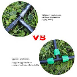 19 Pcs Irrigation Fittings Kit,1/2 inch Pipe/Hose Irrigation Connector Pack 6 Tees 6 Couplings 4 Ends 2 Elbows 1 Switch Valves Barbed Connectors for Drip Sprinkler Systems Garden Patio Lawn