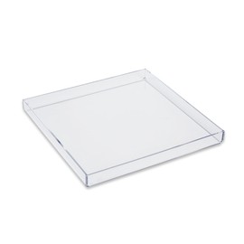 Clear Acrylic Organizer Tray, 10 x 10 Low-Profile Display & Vanity Tray – BPA-Free, Bathroom, Desk, Decor & Serving (Dry Use Only) - Made in USA