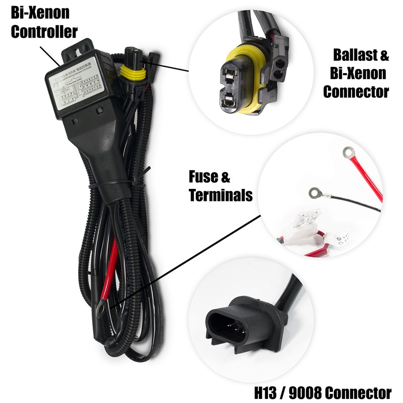 XtremeVision HID Xenon Replacement Bulbs - Bi-Xenon H13 10000K -