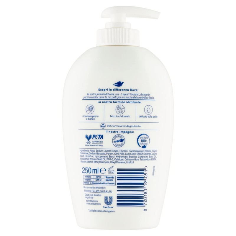 DOVE Liquid Soap for Hands, Nourishing and Protection, 250 ml