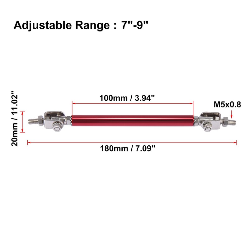 X AUTOHAUX 2pcs 7"-9" Car Adjustable Front Bumper Lip Splitter