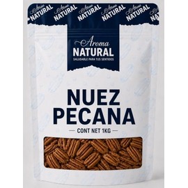 Aroma Natural | Nuez Pecana Mitades 1 kg – Bolsa Resellable | Sin Sal · Keto · Sin Conservadores | Fruto Seco Natural para Snack, Pays y Repostería