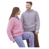 James Brett Aran Knitting Pattern Ladies V Neck & Mens