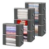 Set De 8 Bolsa Organizadora De Ropa Bolsa De Almacenamiento Color Gris Rombo