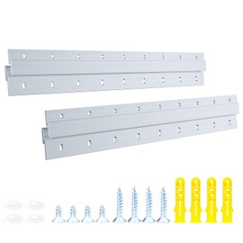 French Cleat Heavy Duty, Aluminum French Cleat, Headboard Wall Mounting Brackets with Screws, Heavy Mirror Mounting Hardware (18 Inch-2 Pairs, Support 120 lbs)