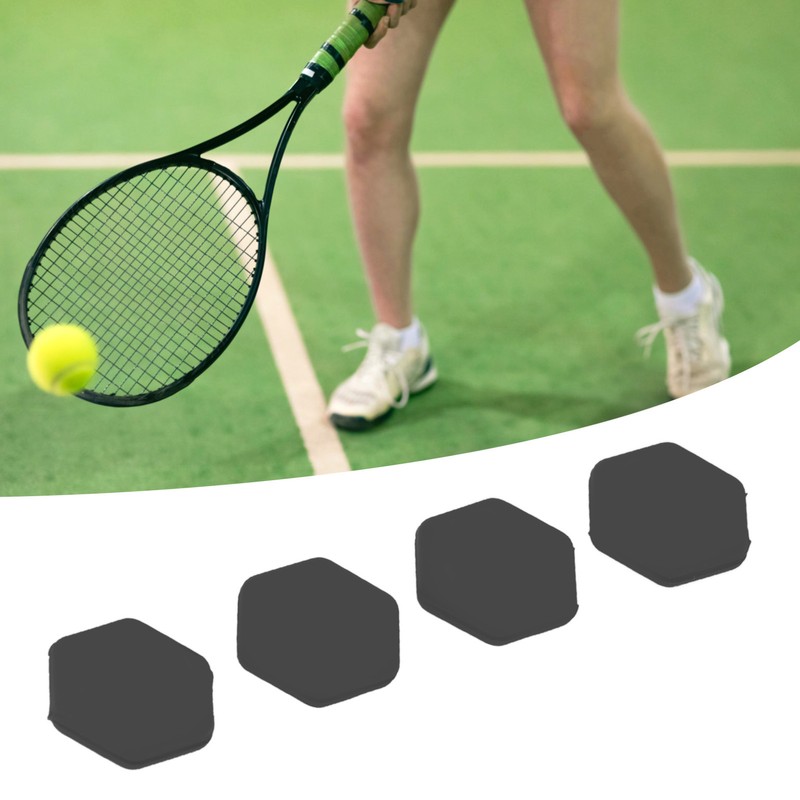 4pcs Tennis Vibration Dampener Hexagonal Shock Absorber for Tennis Racket