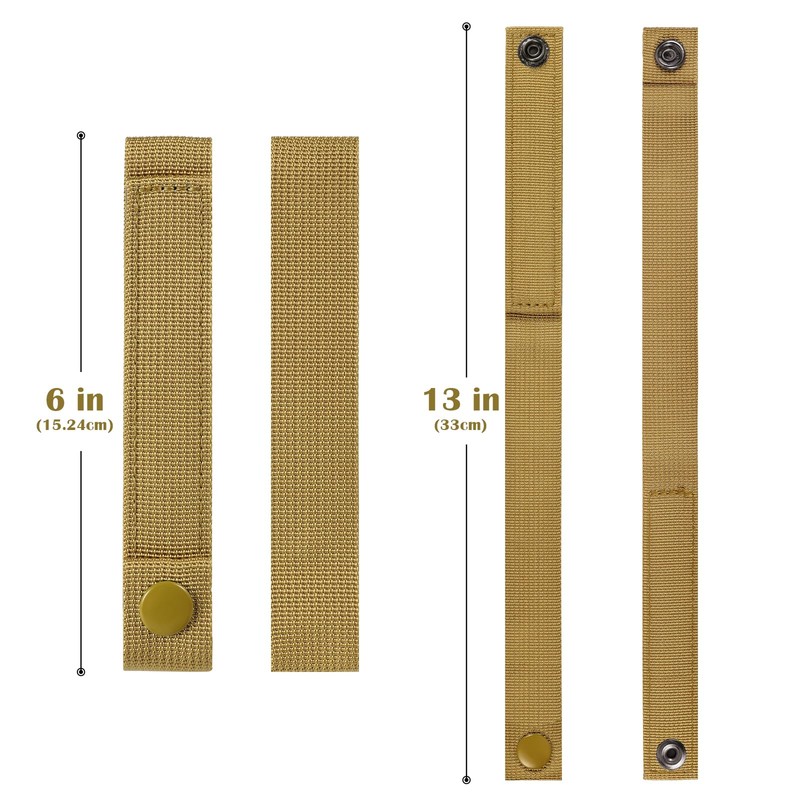 4 Pack Molle Straps with Snaps 6 inch, Tactical Mod