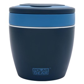 Polar Gear Microwavable Food Containers with Fold Away Cutlery, Polypropylene, 500 milliliters, Blue