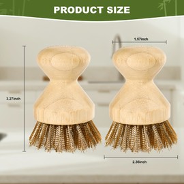 DEBETOOL Cast Iron Brush with Brass Bristles & Natural Bamboo Handle - Heavy Duty Cast Iron Cleaner Scrubber for Woks, Griddles, BBQ Grills, Grill Pans - Effortless Cleaning & Maintenance
