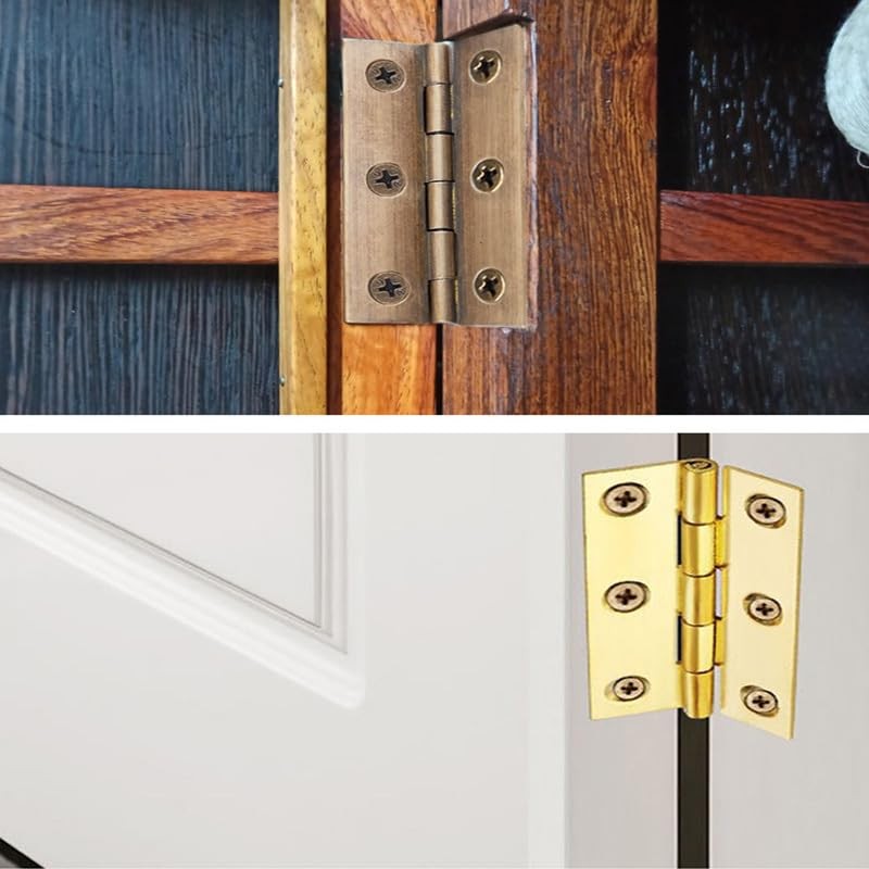 6Pcs Door Hinges,Brass Folding Hinges,Heavy Duty Ball Bearing for Gate,Window,Drawer