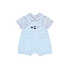Chicco, Newborn Romper, Elegant, Made of Soft Cotton, with Comfortable Opening on the Back and Bib, Designed in Italy, Baby Clothing 0-24 Months