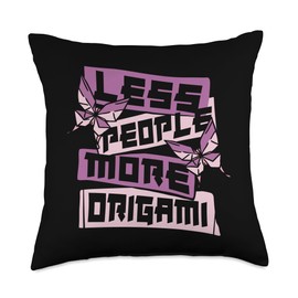 Easy Best Origami Crane Paper Gifts For Beginners Less People Owl Paper Crane Folding Origami Throw Pillow, 18x18, Multicolor