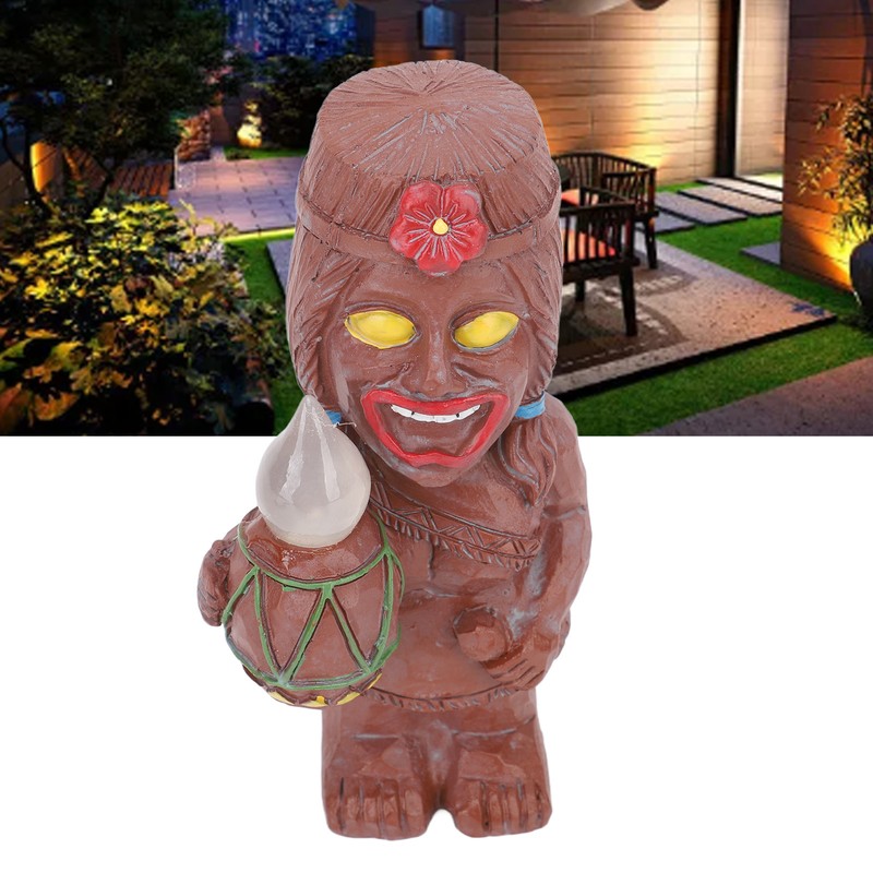 Mayan Smiling Face Totem Solar Light Creative Garden Solar Light