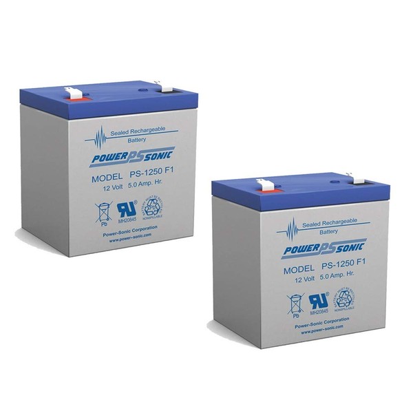 Power-Sonic Genuine PS-1250 F1 12V 5 Ah SLA Battery (2