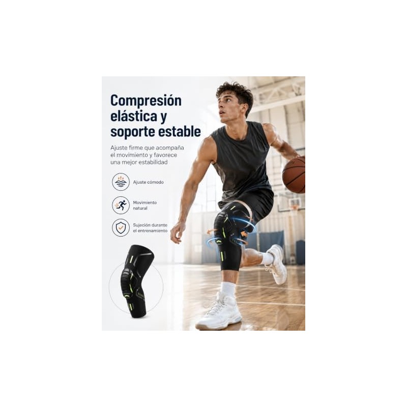 2 Piezas Rodilleras Basquetbol con Almohadilla Eva, Rodilleras Deportivas de