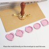 krastmon Metal Petal Shaped Wax Seal Stamp Mold with Silicone