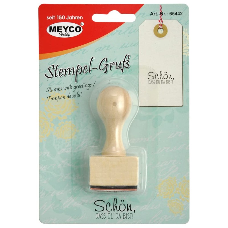 Stamp "Schön dass du da bist!" 30 x 15 mm