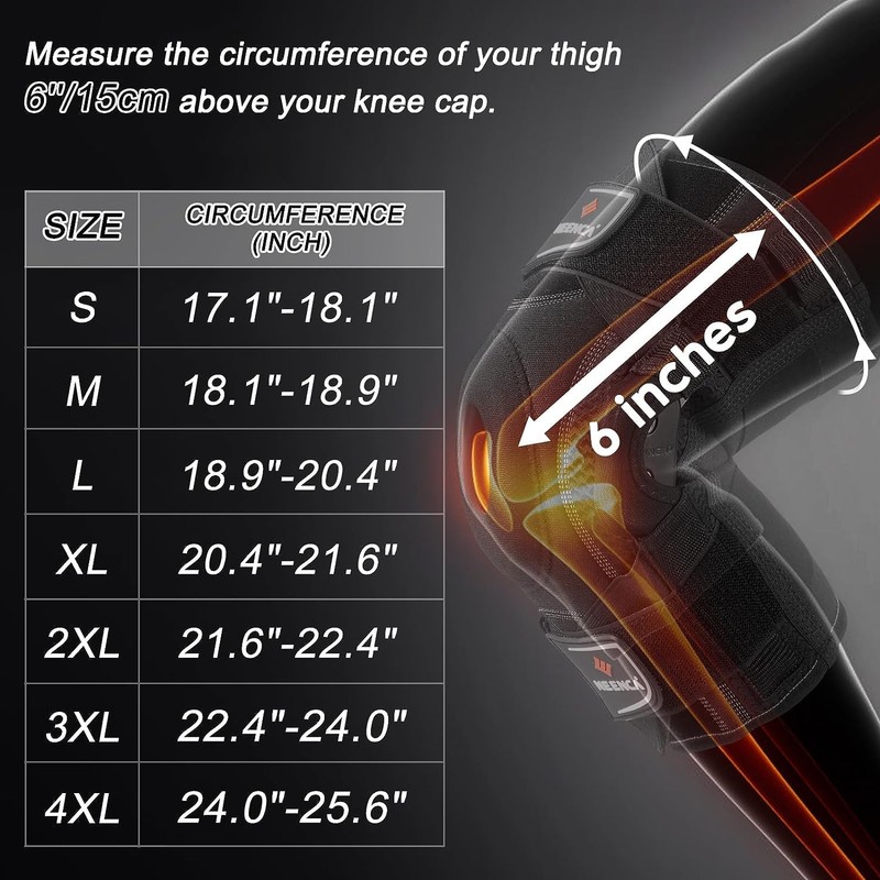 NEENCA Knee Brace for Knee Pain, Adjustable Knee Support with