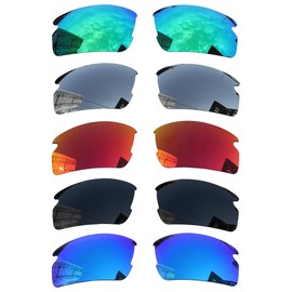Acefrog 5 Pairs Polarized Replacement Lenses for Oakley Flak 2.0 XL OO9188 Sunglasses, Perfectly Fit, Shatterproof, Anti-scratch, Value Pack