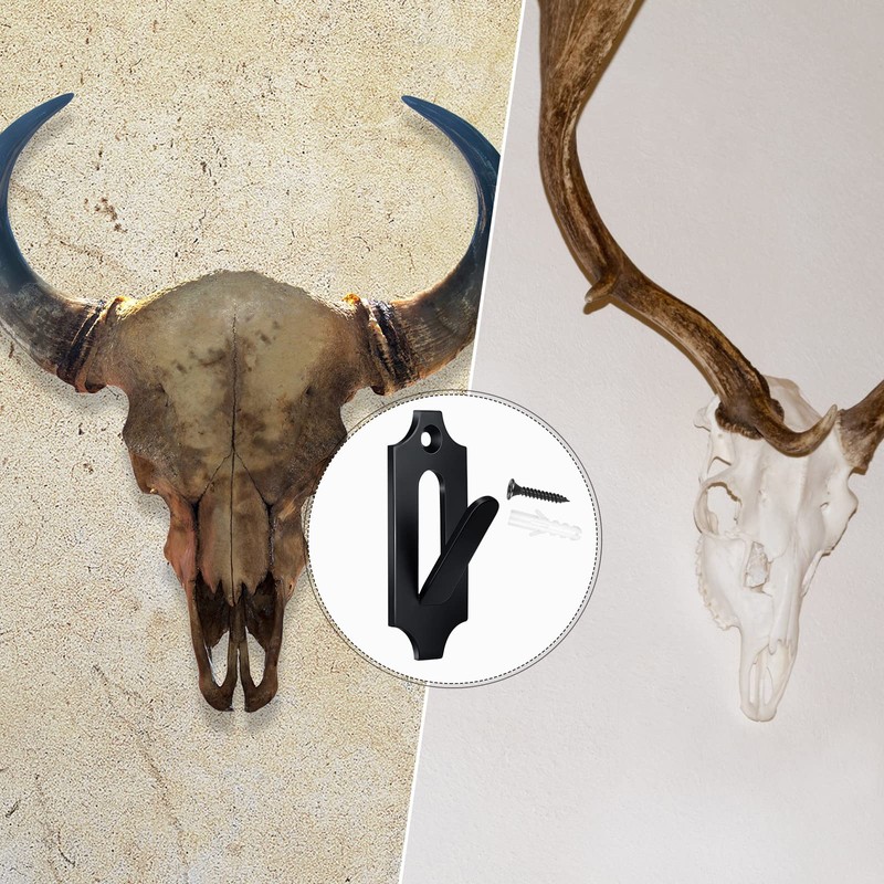 4 Pcs European Mount Skull Hanger Deer Skull Hooks Mount